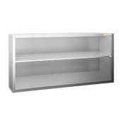 Placard mural inox 1800x400 mm - Hauteur 1000 mm ouvert IDEAL - GOLDINOX