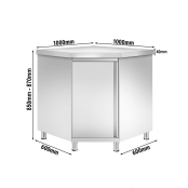 Meuble bas inox 1000 x 600 mm PREMIUM / GOLDINOX