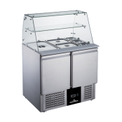 Saladette réfrigérée vitrée compacte 2 portes PREMIUM - GOLDINOX