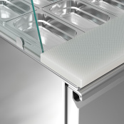 Saladette réfrigérée vitrée compacte 3 portes IDEAL - GOLDINOX