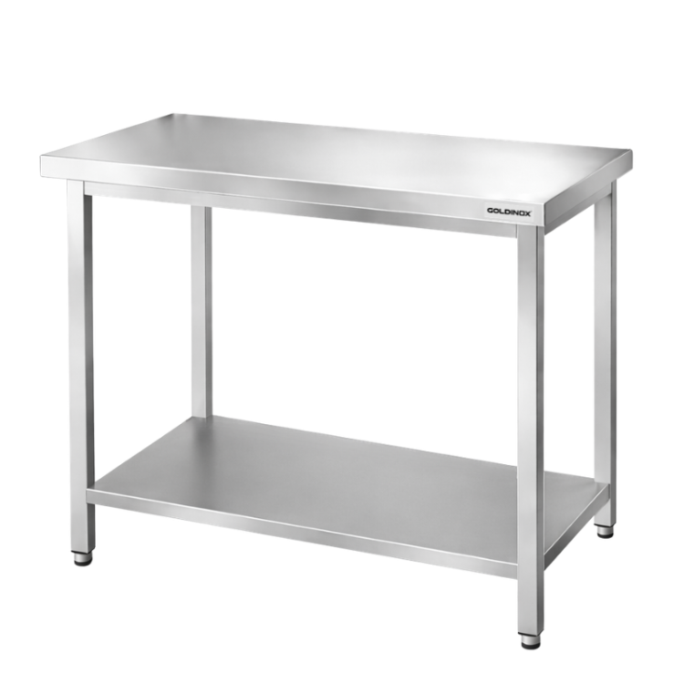 Table de travail en inox Bar 1000x600 mm avec 1 étagère inférieure PREMIUM - GOLDINOX