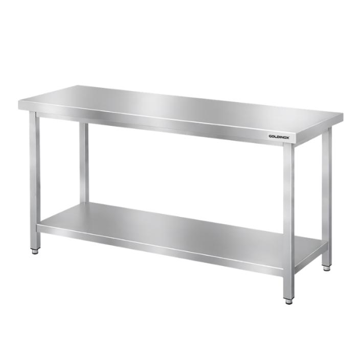 Table de travail en inox Bar 1500x500 mm avec 1 étagère inférieure PREMIUM - GOLDINOX