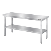 Table de travail en inox Bar 1400x700 mm avec 1 étagère inférieure PREMIUM - GOLDINOX