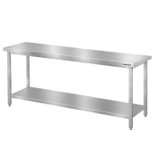 Table de travail en inox Bar 2000x700 mm avec 1 étagère inférieure PREMIUM - GOLDINOX