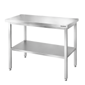 Table de travail en inox Bar 1000x500 mm avec 2 étagères inférieures PREMIUM - GOLDINOX