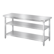 Table de travail en inox Bar 1500x600 mm avec 2 étagères inférieures PREMIUM - GOLDINOX