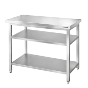 Table de travail en inox Bar 1000x600 mm avec 3 étagères inférieures PREMIUM - GOLDINOX