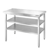 Table de travail en inox Bar 1200x500 mm avec 3 étagères inférieures PREMIUM - GOLDINOX