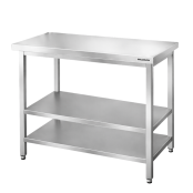 Table de travail en inox Bar 1200x700 mm avec 3 étagères inférieures PREMIUM - GOLDINOX