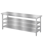 Table de travail en inox Bar 1800x800 mm avec 3 étagères inférieures PREMIUM - GOLDINOX