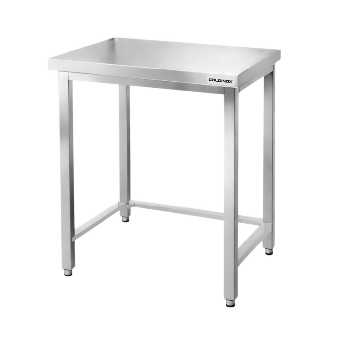 Table de travail en inox Bar 700x600 mm avec renfort PREMIUM - GOLDINOX