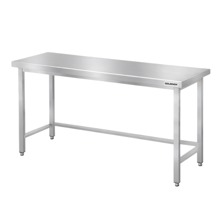 Table de travail en inox Bar 1400x800 mm avec renfort PREMIUM - GOLDINOX