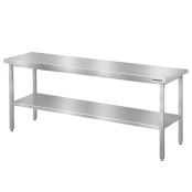 Table de travail en inox Bar 1800x600 mm avec renfort PREMIUM - GOLDINOX