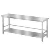 Table de travail en inox Bar 2000x800 mm avec renfort PREMIUM - GOLDINOX