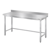 Table de travail en inox Bar 1500x500 mm avec renfort et dosseret PREMIUM - GOLDINOX