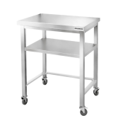 Table de travail en inox Bar 800x600 mm avec renfort sur roulettes PREMIUM - GOLDINOX