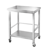 Table de travail en inox Bar 800x700 mm avec renfort sur roulettes PREMIUM - GOLDINOX