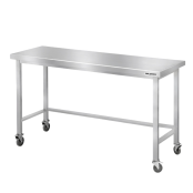 Table de travail en inox Bar 1600x700 mm avec renfort sur roulettes PREMIUM - GOLDINOX