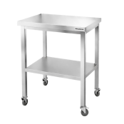 Table de travail en inox Bar 700x500 mm avec renfort sur roulettes PREMIUM - GOLDINOX