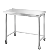 Table de travail en inox Bar 1200x500 mm avec renfort sur roulettes PREMIUM - GOLDINOX