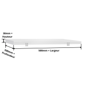 Plaque de découpe blanche 500x500 mm (Conforme HACCP) PREMIUM - GOLDINOX