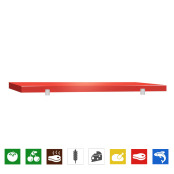 Plaque de découpe rouge 1200x600 mm (Conforme HACCP) PREMIUM - GOLDINOX