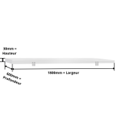 Plaque de découpe blanche 1800x600 mm (Conforme HACCP) PREMIUM - GOLDINOX