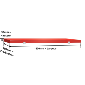 Plaque de découpe rouge 1400x700 mm (Conforme HACCP) PREMIUM - GOLDINOX