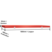 Plaque de découpe rouge 1800x700 mm (Conforme HACCP) PREMIUM - GOLDINOX