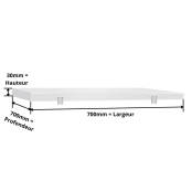 Plaque de découpe blanche 700x700 mm (Conforme HACCP) PREMIUM - GOLDINOX