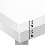 Table de travail en inox 1000x600 mm avec plaque de découpe blanche PREMIUM - GOLDINOX