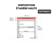 Table de travail en inox 700x700 mm avec plaque de découpe rouge PREMIUM - GOLDINOX