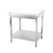 Table de travail en inox 600x700 mm avec plaque de découpe blanche PREMIUM - GOLDINOX