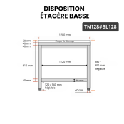 Table de travail en inox 1200x800 mm avec plaque de découpe blanche PREMIUM - GOLDINOX
