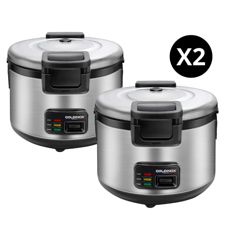 LOT DE 2 Cuiseurs à riz professionnel 19 Litres PREMIUM - GOLDINOX