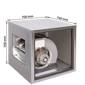 Caisson de ventilation 6250 m³/heure insonorisé (Triphasé 380V) PREMIUM - GOLDINOX