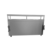 Table/Meuble de préparation à Tacos/Crousty 6 x GN 1/2 avec bain-marie intégré sur roulettes PREMIUM - GOLDINOX