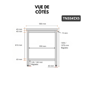 Table de travail en inox Bar 500x500 mm avec 1 étagère inférieure PREMIUM - GOLDINOX