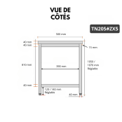 Table de travail en inox Bar 2000x500 mm avec 1 étagère inférieure PREMIUM - GOLDINOX