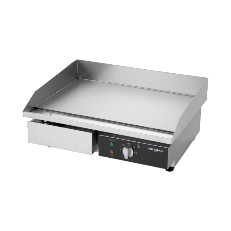 Plancha en acier lisse électrique professionnelle 555x430 mm IDEAL - GOLDINOX