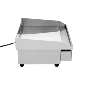 Plancha en acier lisse chromée électrique professionnelle 555x430 mm PREMIUM - GOLDINOX