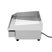 Plancha en acier lisse chromée électrique professionnelle 555x430 mm PREMIUM - GOLDINOX