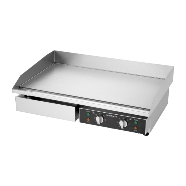 Plancha en acier lisse électrique professionnelle 730x470 mm IDEAL - GOLDINOX