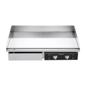 Plancha en acier lisse chromée électrique professionnelle 730x470 mm PREMIUM - GOLDINOX