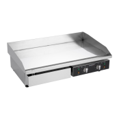 Plancha en acier lisse chromée électrique professionnelle 730x470 mm PREMIUM - GOLDINOX