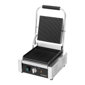 Contact Grill Panini Rainuré Haut et Bas - 235 x 225 mm / GOLDINOX