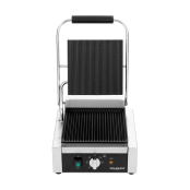 Contact Grill Panini Rainuré Haut et Bas - 235 x 225 mm / GOLDINOX
