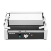 Contact Grill Panini Rainuré Haut et Bas - 340 x 230 mm / GOLDINOX