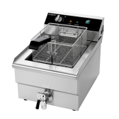 Friteuse électrique à poser professionnelle 16 Litres avec robinet de vidange (400V) IDEAL - GOLDINOX