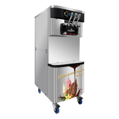 Machine à glace à l’italienne 2 parfums + 1 mix sur roulettes PREMIUM - GOLDINOX